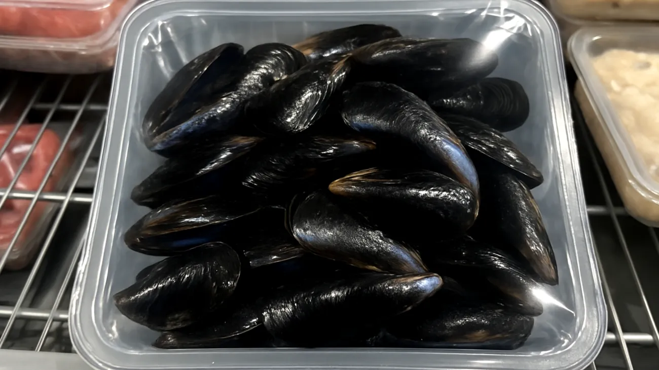 Verpackte Miesmuscheln"