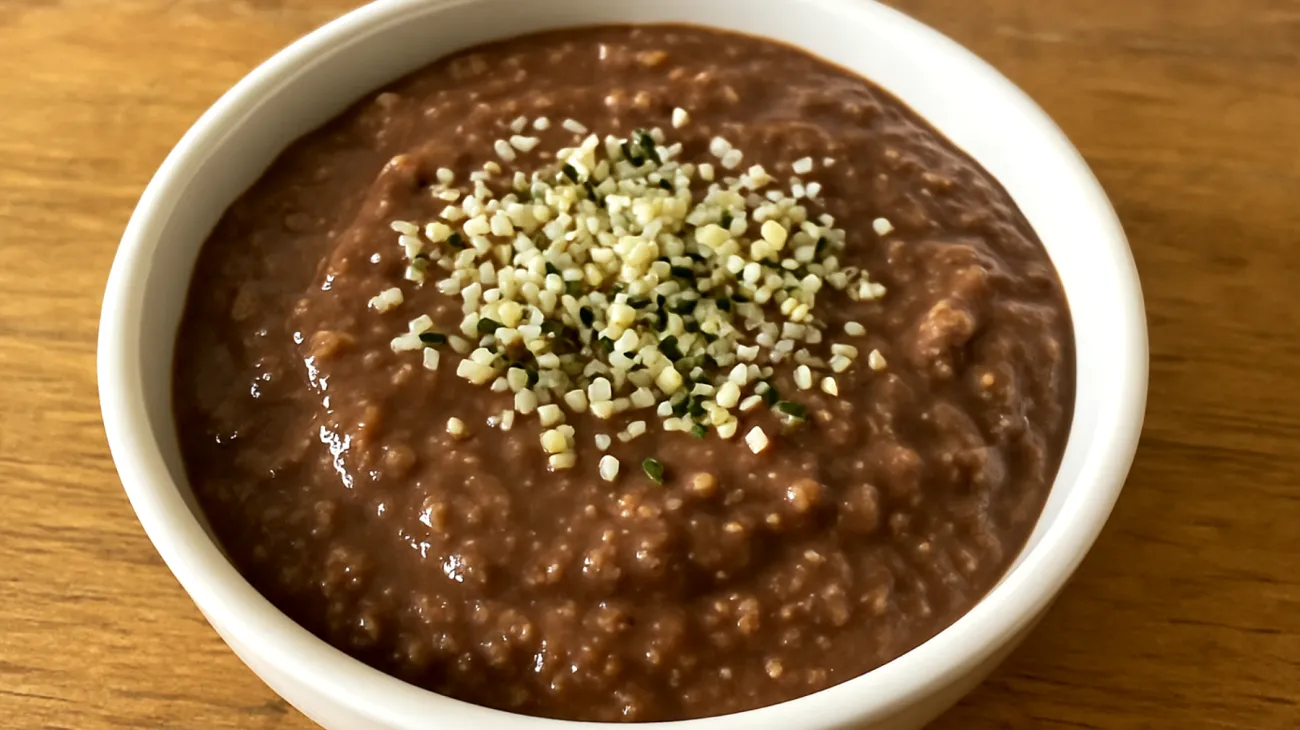 Amaranth-Quinoa-Pudding mit Kakao und Hanfsamen"
