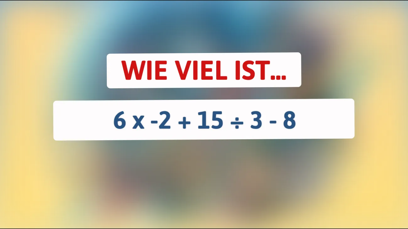 Bist du schlau genug, um dieses knifflige Rechenrätsel zu lösen? Die Lösung wird dich überraschen!"