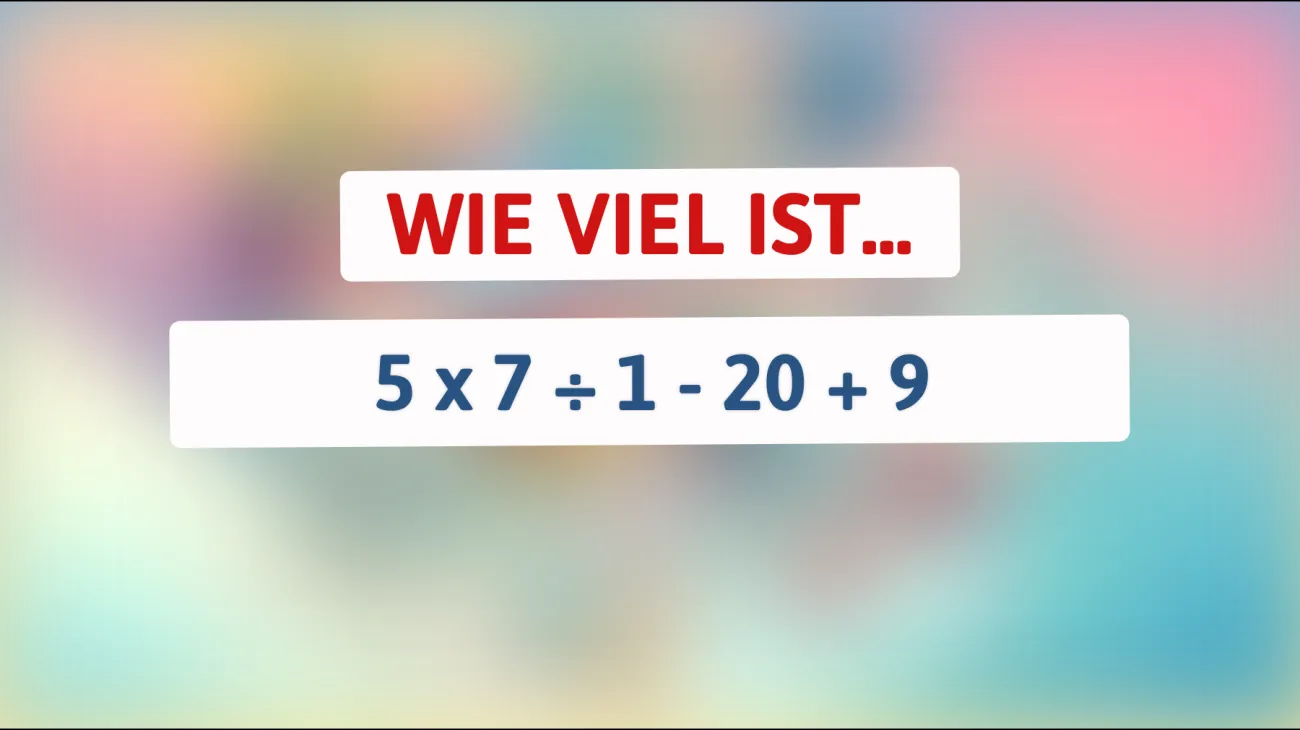 Dieses knifflige Rätsel begeistert nur wahre Denksport-Genies: kannst du die Lösung schneller als ein Taschenrechner finden?"