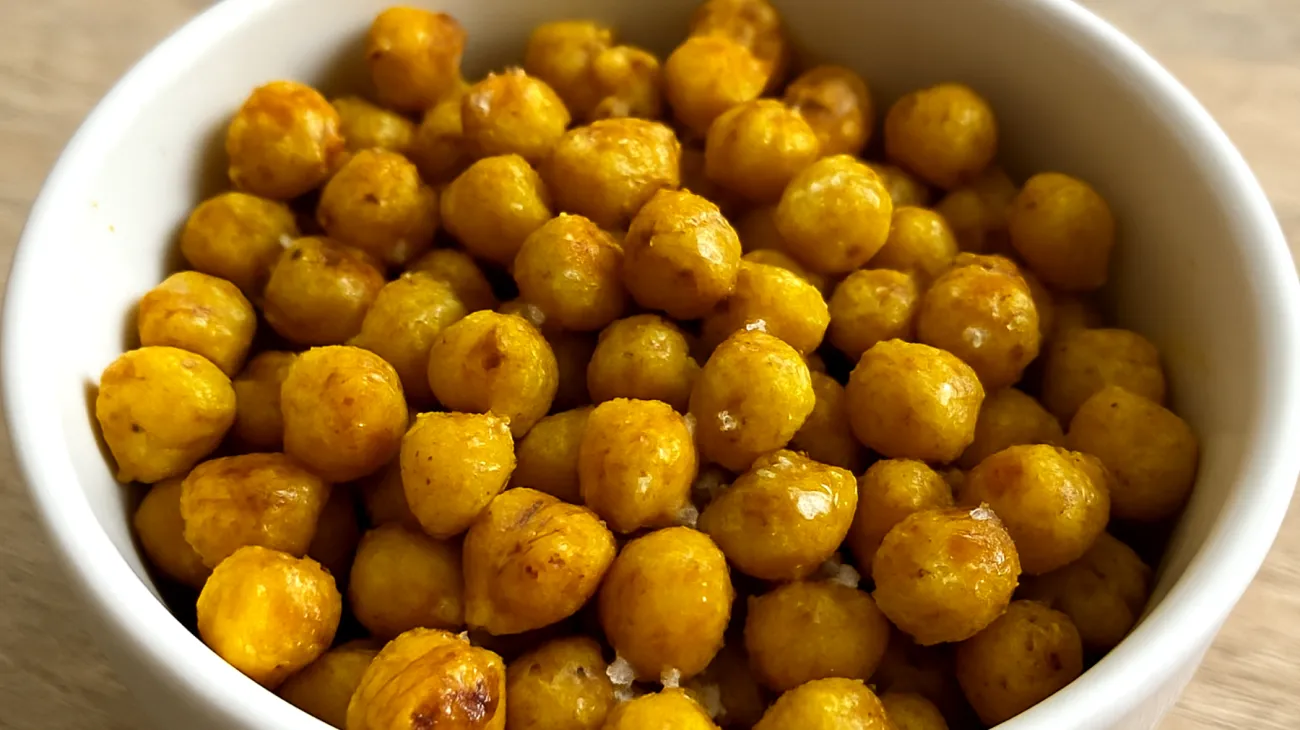 Geröstete Kichererbsen mit Kurkuma und Meersalz"