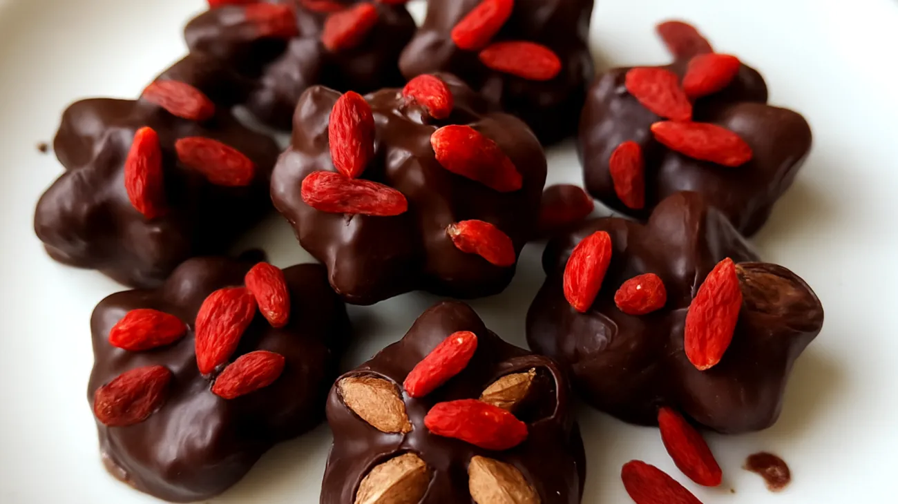 Sacha Inchi Samen mit dunkler Schokolade und Goji-Beeren"
